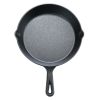 10.5" Round Non-Stick Pre-Seasoned Cast Iron Skillet Black