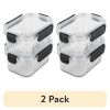 (2 pack) 2 Pack of 2 Cup Food Storage Containers, Clear