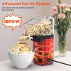 Hot Air Popcorn Popper Maker with Measure Cup And Butter Warmer 1200W Oil-Free Easy To Use 8Cups Mini Popcorn Maker Machine for Home