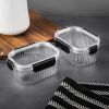 (2 pack) 2 Pack of 2 Cup Food Storage Containers, Clear