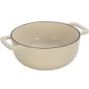 Cast iron 6QT cooking pot - ceramic white - comes with two silicone gloves - Enamel pot