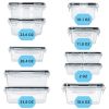 24 Pcs Food Storage Containers with Lids Airtight- Stackable Kitchen Bowls Set Meal Prep Containers-BPA Free Leak Proof Plastic Lunch Boxes- Freezer M