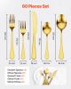 60-Piece Silverware Set Stainless Steel Cutlery Flatware Utensil Kitchen for 12
