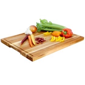 MegaChef 3 Piece Acacia Wood Cutting Board Set with Base