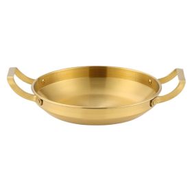 Double Ears Pan Seafood Rice Pan Fried Chicken Tray (Color: gold, Type: 30cm)