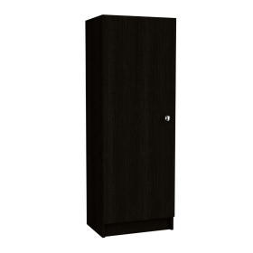 Uluru Kitchen Pantry, Single Door Cabinet, Four Interior Shelves (Color: Black)
