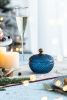 S/2 Glass Candy Jar with Lid, Christmas Candy Jar Containers, Blue