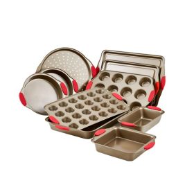 Kitchen Supplies Nonstick Bakeware Set with Handle (Color: gold, Type: Bakeware)