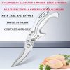 "Heavy-Duty Detachable Kitchen Shears - German Stainless Steel Multi-Purpose Scissors for Meat/Fish/Fruits"
